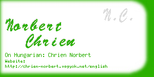 norbert chrien business card